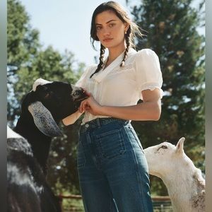 Reformation “Alyssa” high-rise wide leg jeans